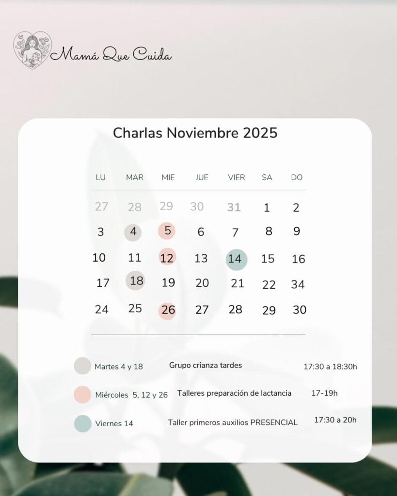 Charlas mamaquecuida Noviembre